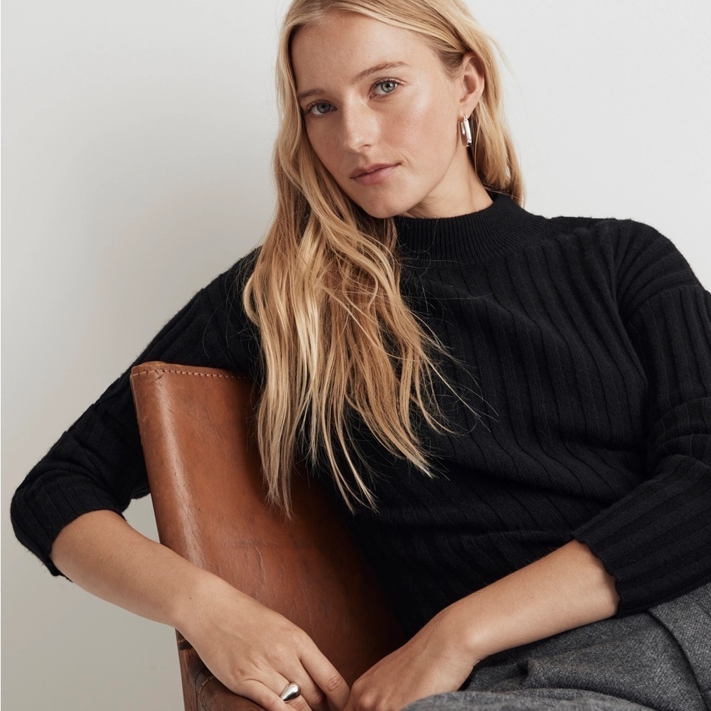 Madewell Mockneck Crop Sweater - Picture 13 of 13